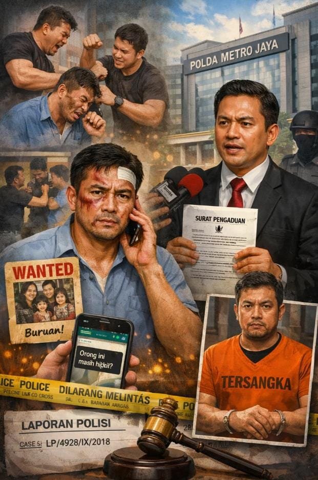 KBOBABEL.COM (JAKARTA) — Seorang warga bernama Budi kembali menuntut keadilan atas kasus dugaan penganiayaan yang dialaminya pada September 2018 silam. Perkara yang sempat ditangani *Polda Metro Jaya* itu diketahui berhenti di tengah jalan dan tak kunjung menemui kepastian hukum hingga hampir tujuh tahun berlalu. Rabu (24/12/2025).