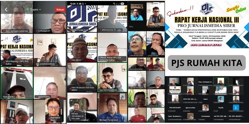 PJSBABEL.COM (PEKANBARU-RIAU) -  Dewan Pimpinan Pusat (DPP) Pro Jurnalismedia Siber (PJS) menggelar Rapat Kerja Nasional (Rakernas) di akhir tahun 2025 dengan menghasilkan tiga produk penting diantaranya Pedoman Organisasi (PO), yang akan menjadi landasan utama tata kelola organisasi dan peningkatan profesionalisme jurnalis menjelang pendaftaran PJS sebagai konstituen Dewan Pers pada tahun 2026, Senin (29/12/2025).