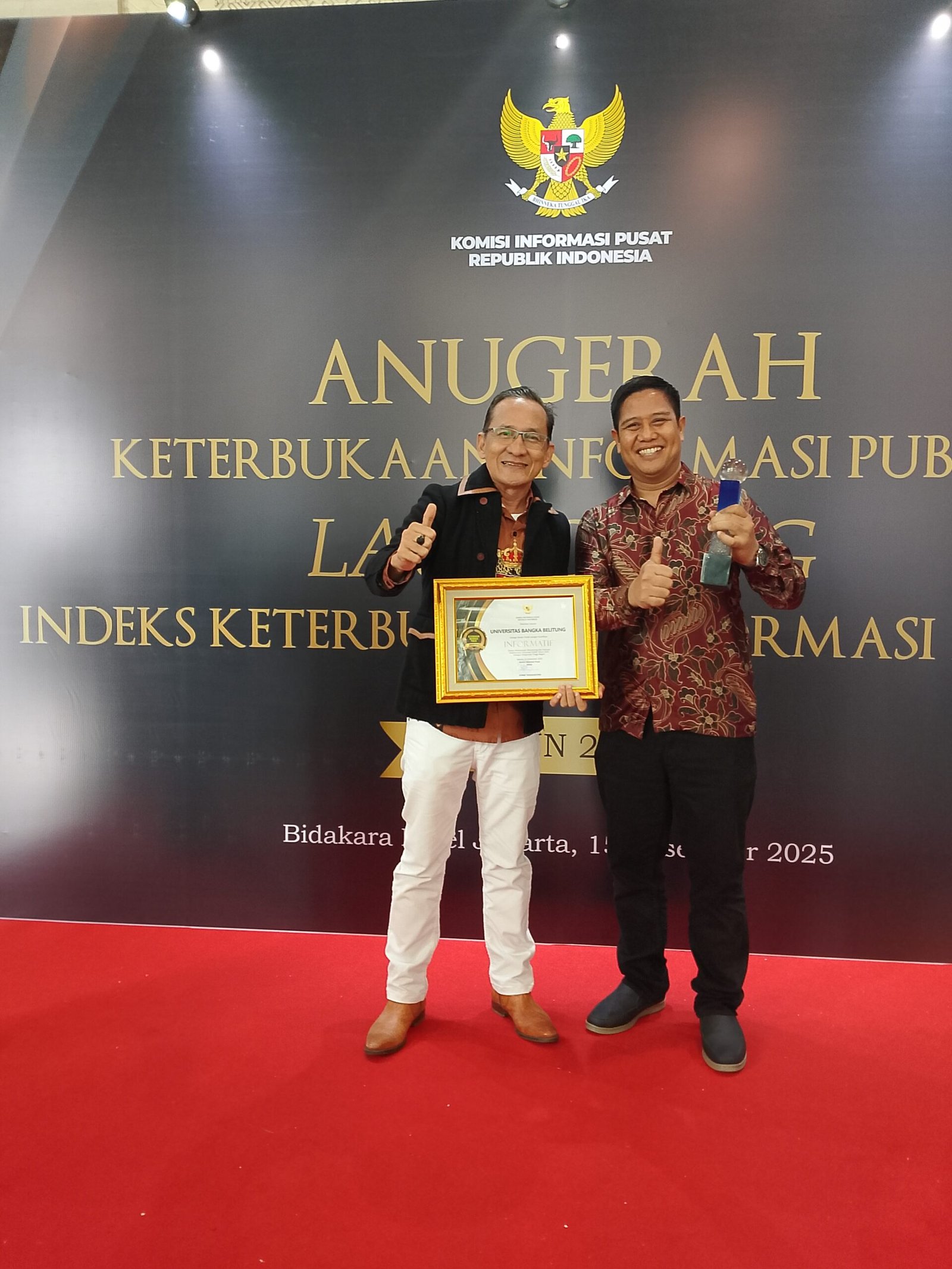 KBOBABEL.COM (Jakarta) – Pemerintah Provinsi Kepulauan Bangka Belitung dan Universitas Bangka Belitung (UBB) kembali menorehkan prestasi membanggakan di tingkat nasional. Senin (15/12/2025).