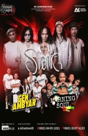 KBOBABEL.COM (Pangkalpinang) — Konser musik bertajuk Sounds of Babel Vol. 5 yang digelar pada Sabtu, 24 Januari 2026, berlangsung sukses dan meriah di Lapangan GOR Sahabudin, Pangkalpinang. Minggu (25/1/2026)