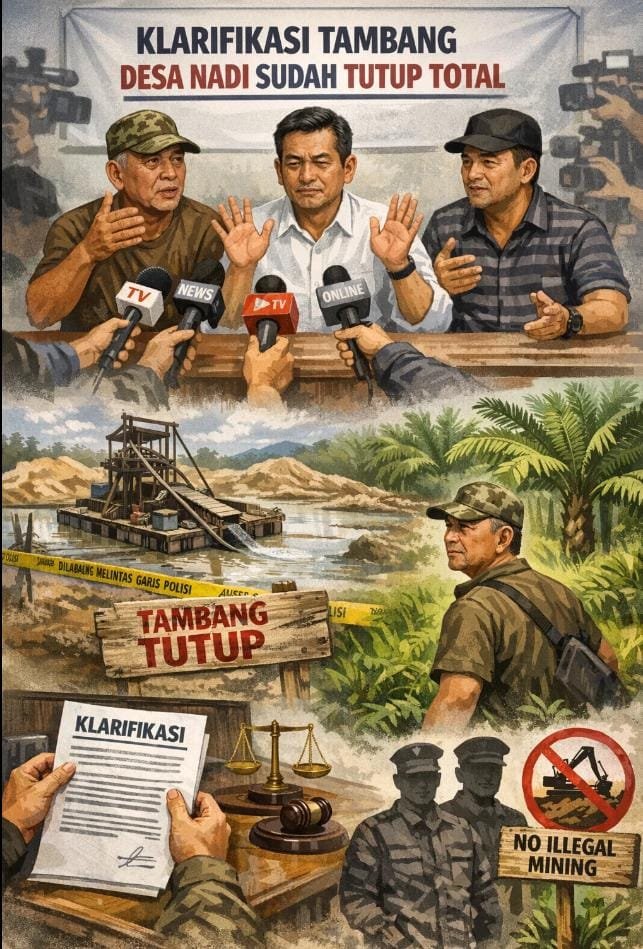 KBOBABEL.COM (BANGKA TENGAH) – Polemik pemberitaan aktivitas tambang timah ilegal di Desa Nadi, Kecamatan Perlang, Kabupaten Bangka Tengah, mendapat klarifikasi langsung dari sejumlah pihak yang namanya disebut dalam laporan sebelumnya. Rabu (17/2/2026)