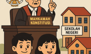 akarta — Mahkamah Konstitusi (MK) kembali menegaskan peran negara dalam menjamin hak dasar warga negara atas pendidikan. Dalam putusan penting yang dibacakan Selasa (27/5/2025), MK mewajibkan pemerintah, baik pusat maupun daerah, untuk menggratiskan pendidikan dasar di seluruh satuan pendidikan, termasuk sekolah negeri dan swasta. Rabu (28/5/2025).