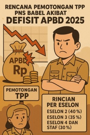 Defisit APBD Babel 2025: TPP PNS Terancam Dipotong, Ini Rinciannya