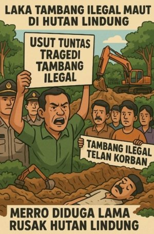 Tambang Ilegal di Hutan Lindung Penganak Telan Korban Jiwa, Warga Desak Merro Diusut