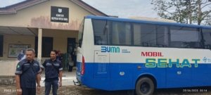 Mobil Sehat PT Timah Sambangi Desa Ibul, Ratusan Warga Antusias Nikmati Pelayanan Gratis