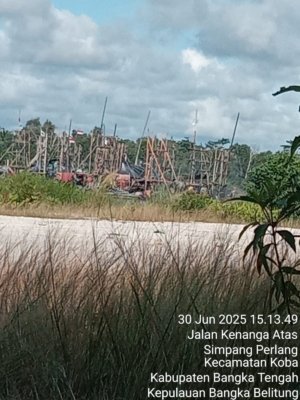 Mafia Timah Kuasai Kolong Marbuk-Kenari Koba, 80 Ponton Beraksi di Konsesi PT Timah, APH Diduga Membiarkan
