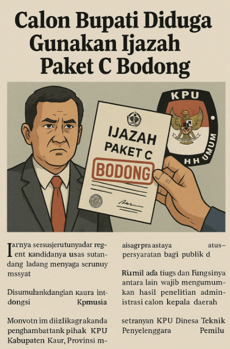Soal Kabar Calon Bupati Diduga Gunakan Ijazah Paket C Bodong - Integritas KPU Dipertanyakan