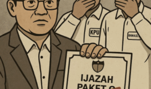 KBOBABEL.COM (Bangka) – Dugaan penggunaan ijazah Paket C bermasalah oleh salah satu bakal calon Bupati Bangka, Rato Rusdianto (RR), kembali mengemuka dan menyita perhatian publik. Namun hingga Rabu (16/7/2025), Komisi Pemilihan Umum (KPU) dan Badan Pengawas Pemilu (Bawaslu) Kabupaten Bangka tetap memilih diam, meski telah diminta memberikan klarifikasi secara resmi oleh awak media.