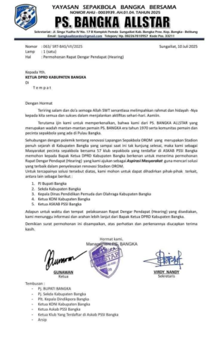 57 Klub Sepakbola Bangka Pertanyakan Nasib Stadion OROM, DPRD Diminta Ambil Sikap