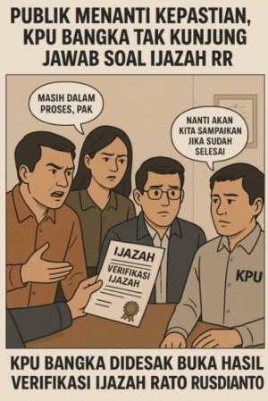 Publik Menanti Kepastian, KPU Bangka Tak Kunjung Jawab Soal Ijazah RR