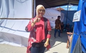 Cece Dessy Tunaikan Hak Suara, Ungkap Rasa Terima Kasih untuk Perjuangan Partai dan Relawan