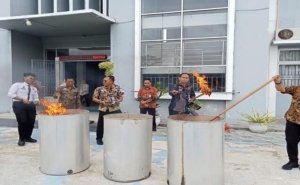 Razia Rutin, Lapas Narkotika Pangkalpinang Bakar Barang Elektronik Terlarang