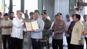 Presiden Prabowo Saksikan Penyerahan Aset Negara Rp300 Triliun ke PT Timah, Tegaskan Reformasi Tata Kelola Pertimahan