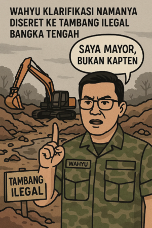 “Saya Mayor, Bukan Kapten”: Wahyu Klarifikasi Namanya Diseret ke Tambang Ilegal Bangka Tengah