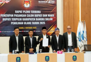 Resmi, KPU Tetapkan Fery Insani–Syahbudin Pimpin Bangka 2025–2030