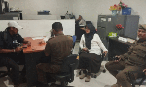 Caption : DI oknum wartawan media online di Bangka Belitung saat dikonfirmasi oleh Satpol PP Pemprov Babel terkait kedatangan ke KI Babel