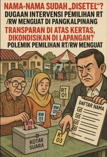 KBOBABEL.COM (Pangkalpinang) — Di saat warga menanti proses regenerasi pengurus RT/RW yang seharusnya berlangsung terbuka dan demokratis, justru berkembang isu yang memantik kegelisahan baru. Selasa (25/11/2025).