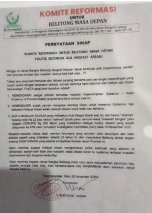 Difitnah Korupsi Rp500 Miliar, Gubernur Hidayat Arsani Resmi Tempuh Jalur Hukum