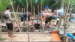 Polairud Turun ke Lapangan, Bongkar Aktivitas TI Tungau Ilegal di Sungai Ampui