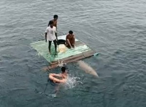 Lima ABK KM Fadil Jaya 12 Ditemukan Selamat Setelah Tiga Hari Terombang-ambing di Laut Kukar
