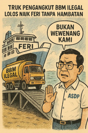 ASDP Dinilai Cuci Tangan, Truk Pengangkut BBM Ilegal Lolos Naik Feri Tanpa Hambatan