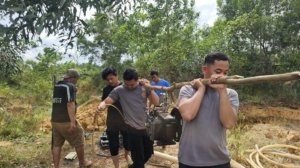 Operasi Menumbing 2025, Polisi Tertibkan Tambang Timah Ilegal di Parit Enam