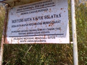 Cagar Budaya Kota Kapur Terdesak Aktivitas Ilegal, Pemkab Bangka Desak Penetapan Status Nasional
