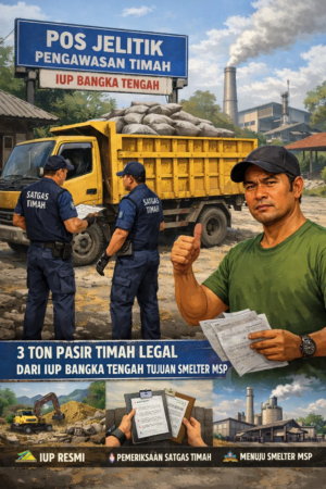 Bukan Timah Ilegal, Muatan 3 Ton Pasir Timah Tujuan Smelter MSP Berasal dari IUP