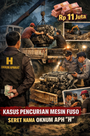 Nama H Diduga Oknum APH Terseret Kasus Pencurian Mesin Fuso di Lubuk Besar