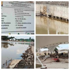 Belum Rampung Meski Kontrak Berakhir, Kualitas Proyek Bay Park Rp 28 M Dipertanyakan