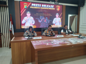 Tiga Laporan Polisi Terungkap dalam Sehari, 4 Pengedar Narkoba Dibekuk di Pangkalpinang