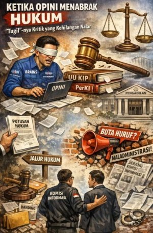 KBOBABEL.COM (Pangkalpinang) - Tulisan opini yang disampaikan oleh Edi Irawan, ST, dengan tajuk yang menyerang Komisi Informasi Provinsi Kepulauan Bangka Belitung, justru memperlihatkan ironi yang sulit diabaikan. Alih-alih menyajikan kritik berbasis hukum dan argumentasi yang objektif, narasi yang dibangun cenderung emosional, tendensius, dan jauh dari prinsip-prinsip dasar dalam memahami sistem hukum serta mekanisme penyelesaian sengketa informasi publik.