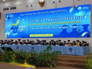 KI Babel Hadiri Lustrum IV UBB, Tiga Dosen Resmi Dikukuhkan Jadi Guru Besar