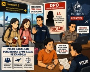 Jaringan Pengiriman CPMI Ilegal ke Kamboja Terbongkar, Perekrut Asal Bangka Belitung Diburu Polisi