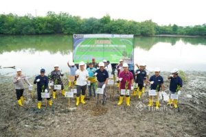 PT TIMAH dan Pemkab Bangka Hijaukan Kolong AKHLAK Air Kantung Lewat Aksi Penanaman Pohon