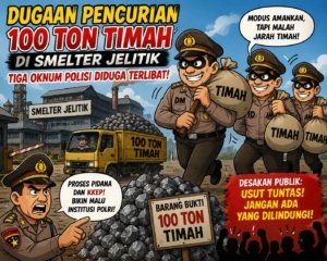 Heboh di Smelter Jelitik! Hilangnya 100 Ton Timah Seret Nama Oknum Polisi, Publik Tuntut Transparansi