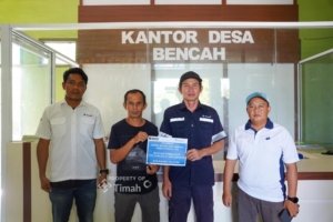 PT TIMAH Dukung Keamanan Warga Lewat Bantuan Pembangunan Pos Kamling di Desa Bencah