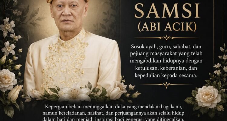 KBOBABEL.COM (PANGKALPINANG) – Kabar duka menyelimuti masyarakat Provinsi Kepulauan Bangka Belitung. Salah satu tokoh masyarakat yang dikenal luas karena kepedulian dan kiprahnya dalam berbagai persoalan sosial kemasyarakatan, *Akhmad Samsi alias Abi Acik bin M. Sahil*, meninggal dunia pada usia 62 tahun.