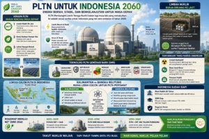 KBOBABEL.COM (BANGKA BELITUNG) - Bayangin tahun 2060 Indonesia udah net zero emission. Pabrik jalan, AC rumah adem, tapi polusi udara udah berkurang drastis. Rahasianya apa? Salah satunya PLTN alias Pembangkit Listrik Tenaga Nuklir. Sabtu (6/6/2026)