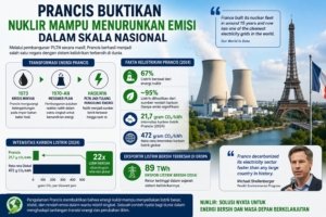 Prancis Buktikan Nuklir Mampu Menurunkan Emisi dalam Skala Nasional