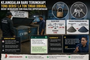 Kejanggalan Baru Terungkap! Tong Berisi 1,4 Ton Timah Dibuka, Berat Berkurang dan Kualitas Dipertanyakan