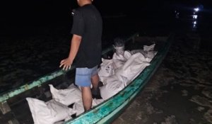 Operasi Dini Hari di Pantai Pangkul, Tim Gabungan Amankan 1,480 Ton Timah Ilegal