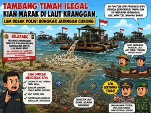 Tambang Timah Ilegal Kian Marak di Laut Kranggan, LSM Desak Polisi Bongkar Jaringan Cukong