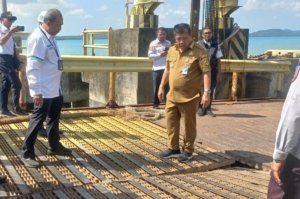 Aktivitas Penyeberangan Terganggu, Gubernur Babel Tinjau Langsung Dermaga Sadai yang Amblas