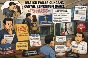 Dua Isu Panas Guncang Kanwil Kemenkum Babel, Dugaan Perselingkuhan dan Polemik CPNS Disabilitas Jadi Perbincangan