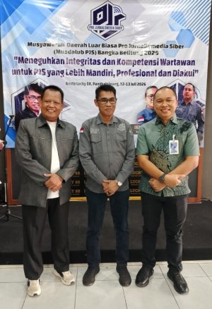Kanwil Kemenkum Babel Hadiri Musdalub PJS, Dorong Peningkatan Kompetensi Wartawan