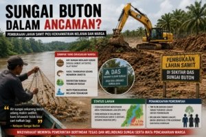 Sungai Buton dalam Ancaman? Pembukaan Lahan Sawit Picu Kekhawatiran Nelayan dan Warga