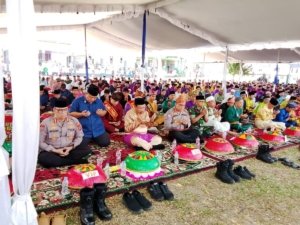 Nganggung 1000 Pintu 1000 Dulang Digelar, Budaya Melayu Tuatunu Terus Dilestarikan