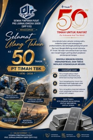 Sekjen DPP PJS Rikky Fermana: Lima Dekade PT Timah Tbk Adalah Jejak Ketangguhan Membangun Bangsa