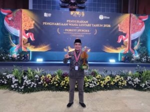 Ketua FKP DAS Babel Raih Wana Lestari Nasional 2026, Diserahkan Langsung Menteri Raja Juli Antoni